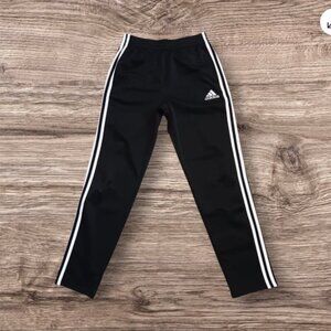 Adidas Joggers 3 Stripe Youth L 14/16 Lightweight Track Pant Pockets Black